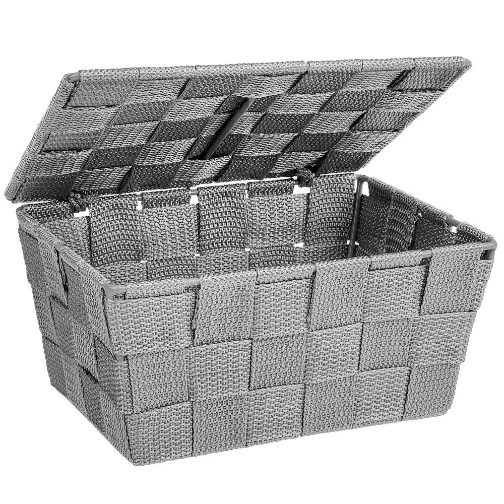 Aufbewahrungsbox „ADRIA“ – Rechteckiger Organizer mit Deckel, Grau